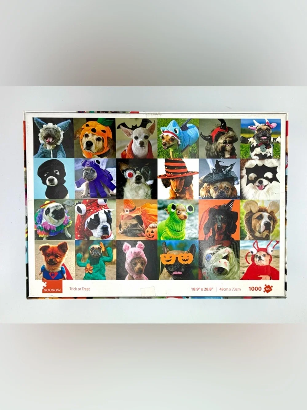 Seesaw 1000-Piece Hat Dogs Puzzle – Colorful Multi-Color Fun